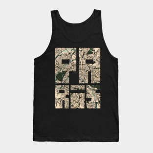 Paris, France City Map Typography - Vintage Tank Top